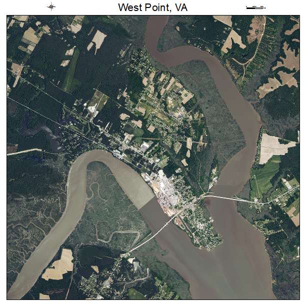 West Point, VA air photo map