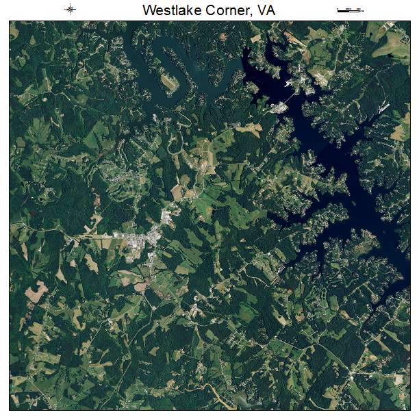 Westlake Corner, VA air photo map