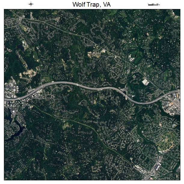 Wolf Trap, VA air photo map