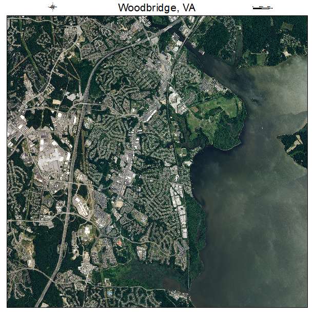 Woodbridge, VA air photo map