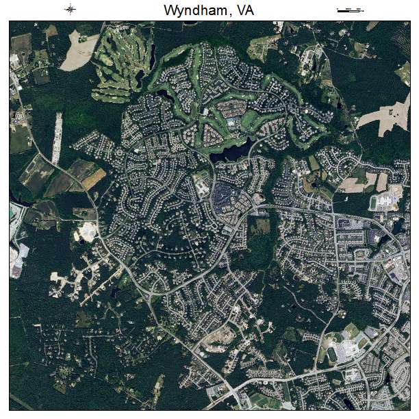 Wyndham, VA air photo map