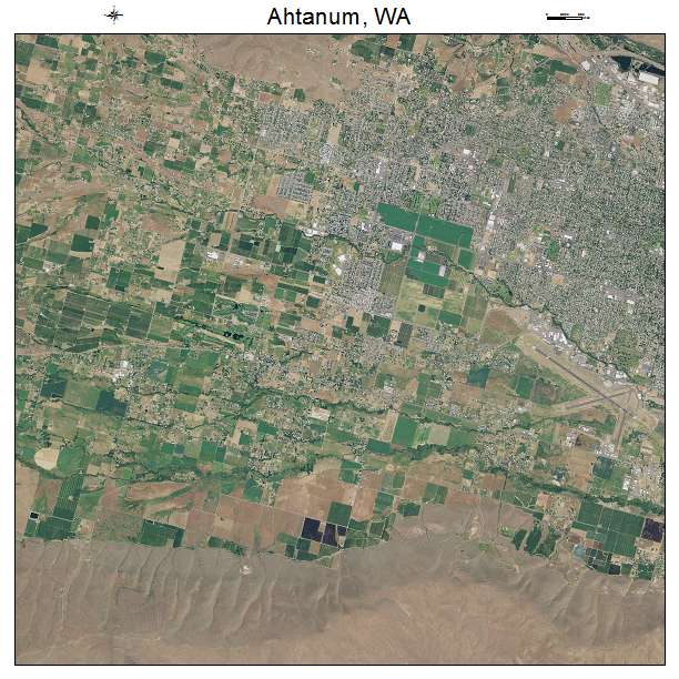 Ahtanum, WA air photo map
