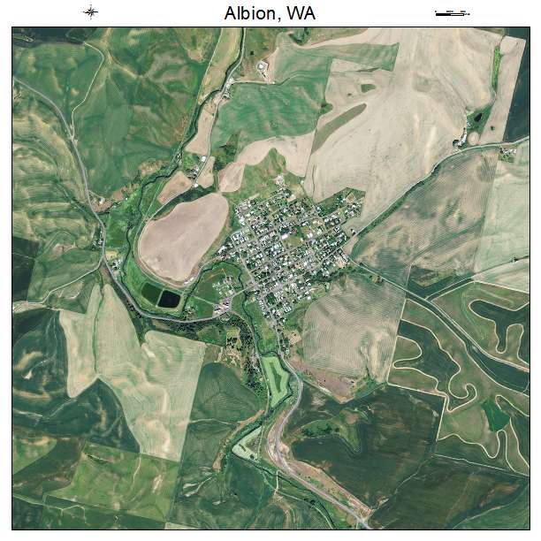 Albion, WA air photo map