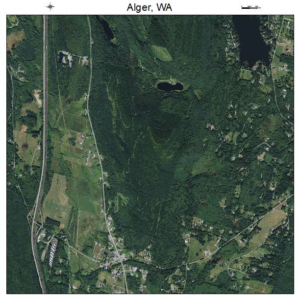 Alger, WA air photo map