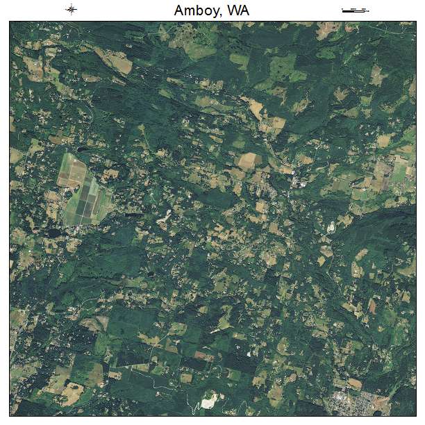 Amboy, WA air photo map