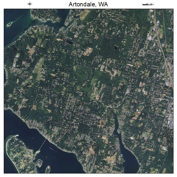 Artondale, WA air photo map