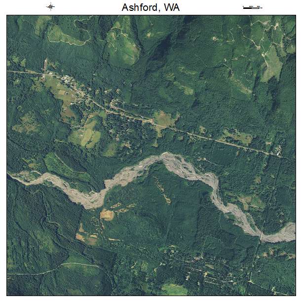 Ashford, WA air photo map