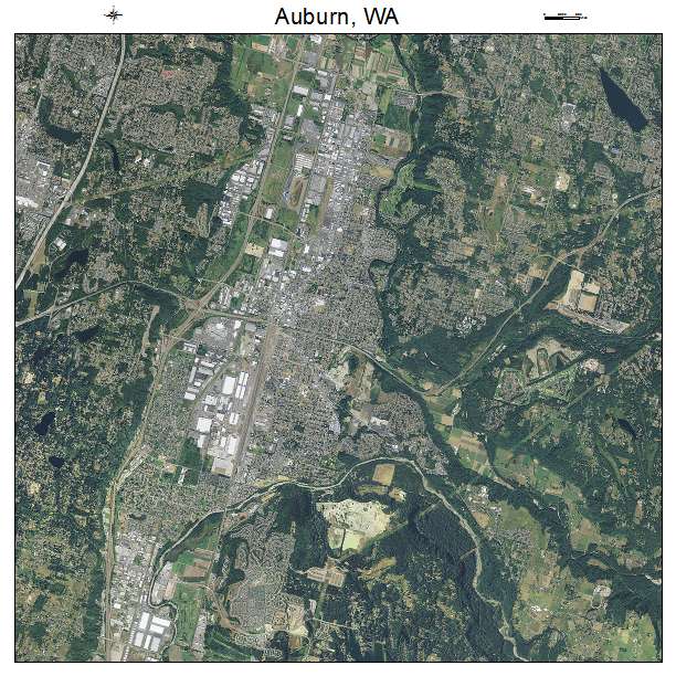 Auburn, WA air photo map