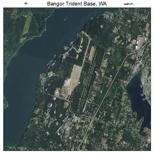 Bangor Trident Base, WA air photo map
