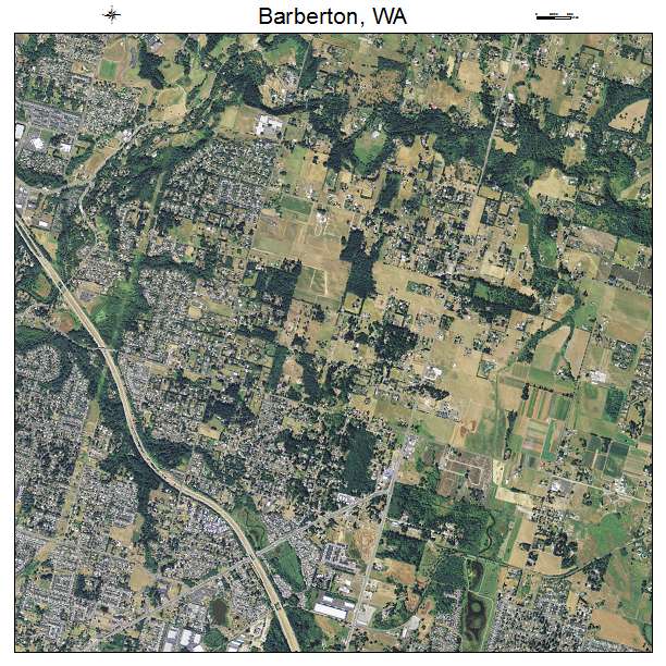 Barberton, WA air photo map