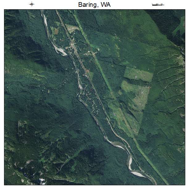 Baring, WA air photo map