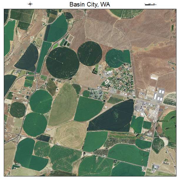 Basin City, WA air photo map