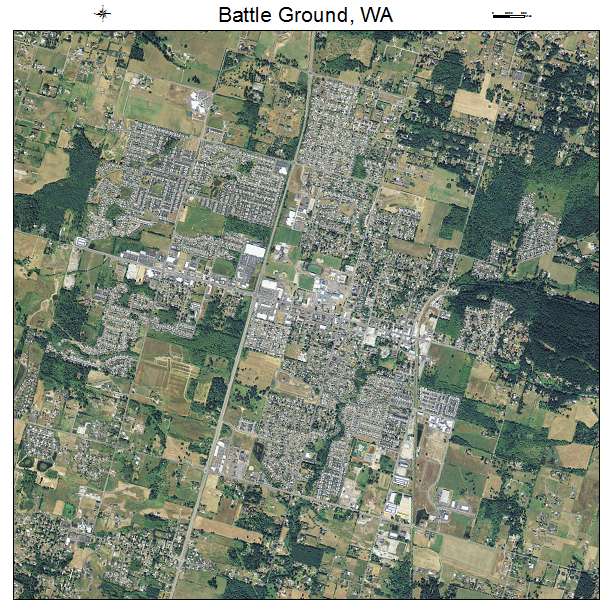 Battle Ground, WA air photo map