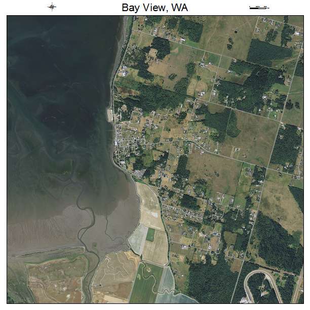 Bay View, WA air photo map
