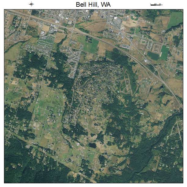 Bell Hill, WA air photo map