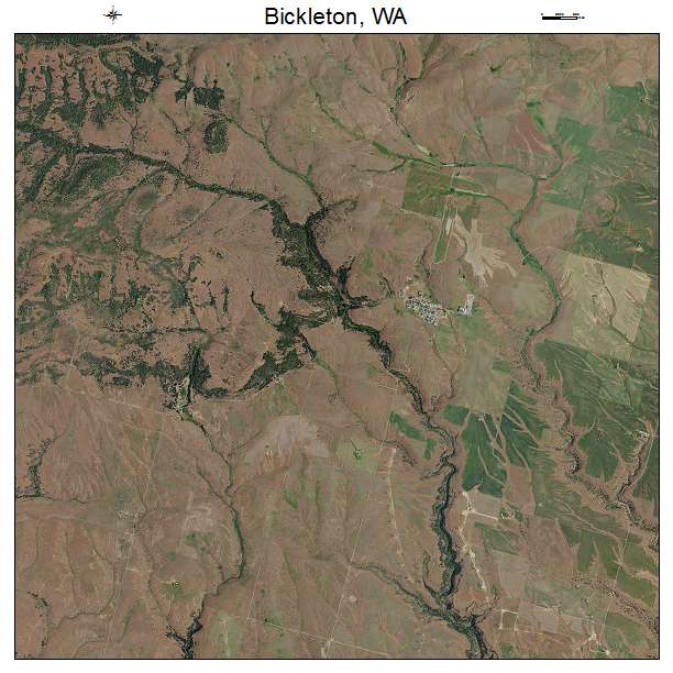 Bickleton, WA air photo map