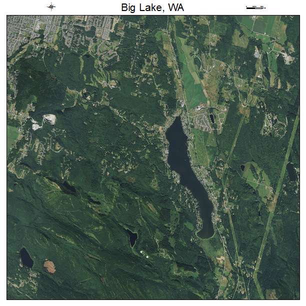Big Lake, WA air photo map