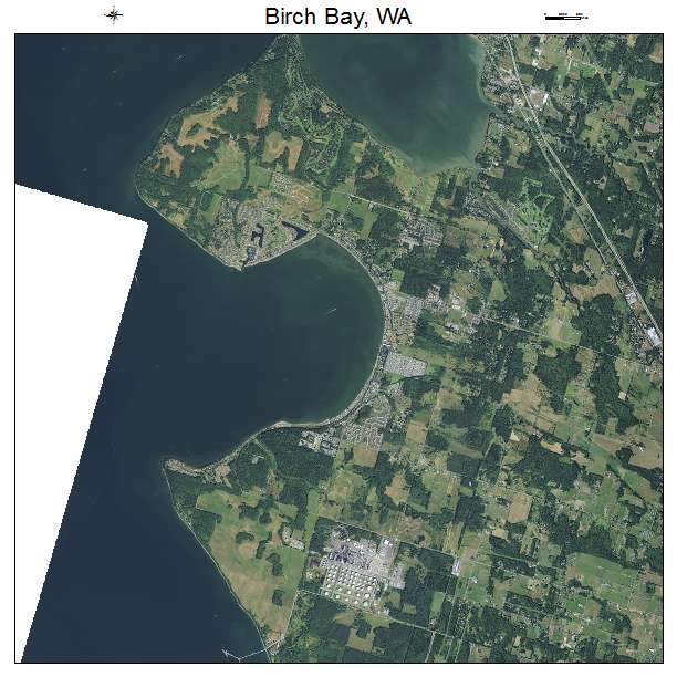 Birch Bay, WA air photo map