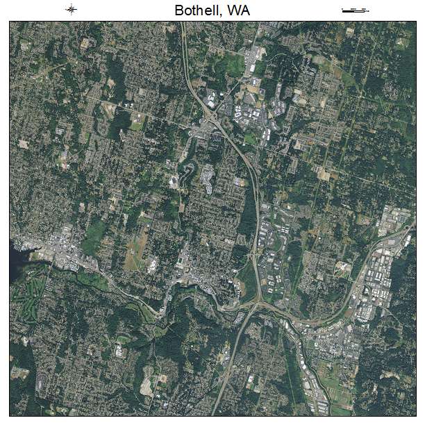 Bothell, WA air photo map