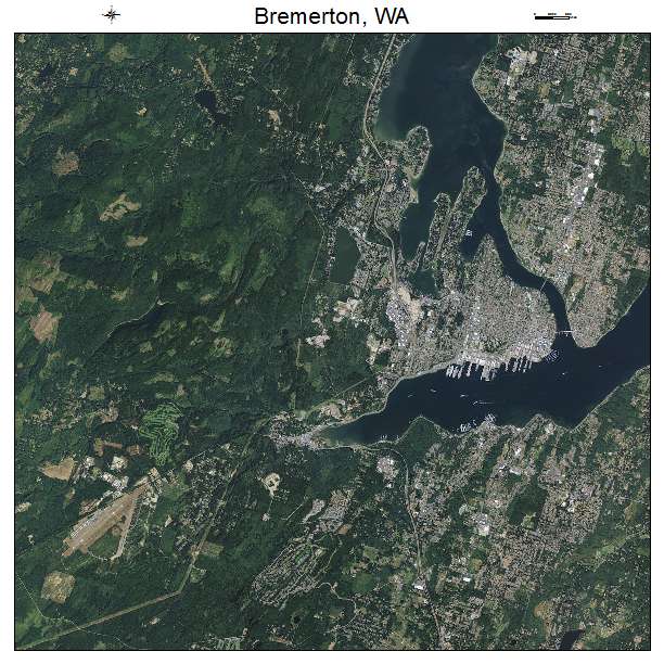 Bremerton, WA air photo map