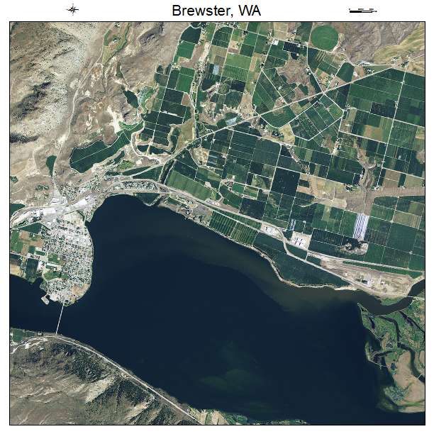 Brewster, WA air photo map
