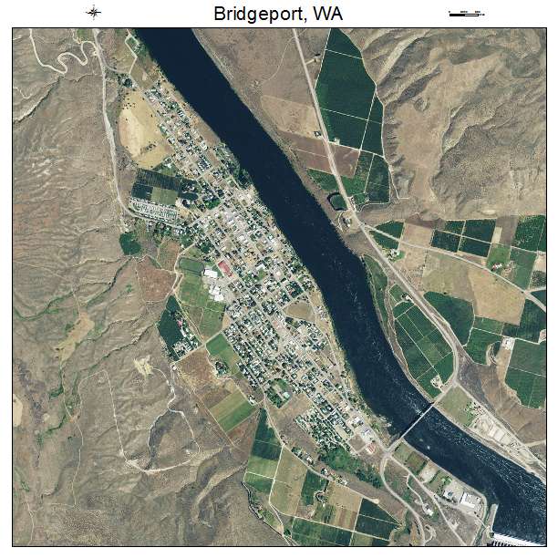 Bridgeport, WA air photo map