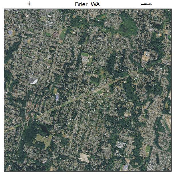 Brier, WA air photo map