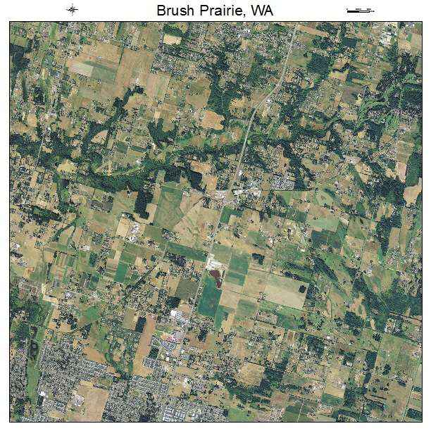 Brush Prairie, WA air photo map
