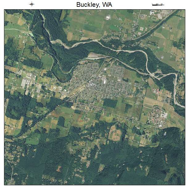 Buckley, WA air photo map
