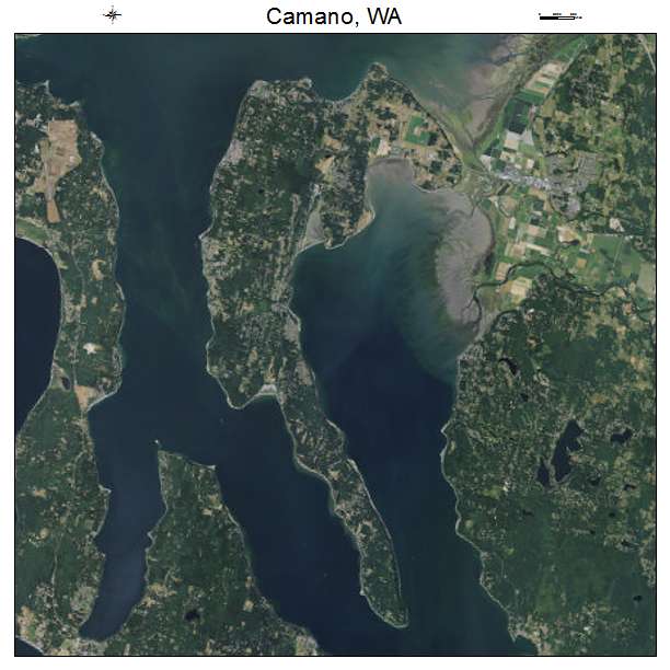 Camano, WA air photo map