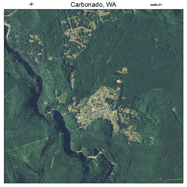 Carbonado, WA air photo map