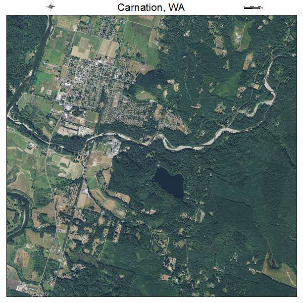 Carnation, WA air photo map