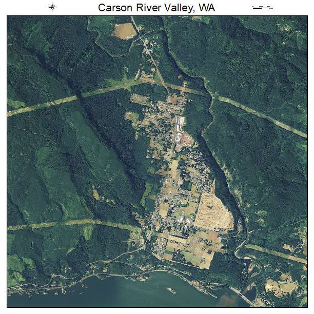 Carson River Valley, WA air photo map