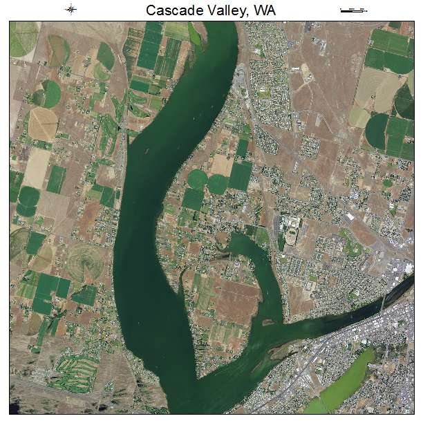 Cascade Valley, WA air photo map