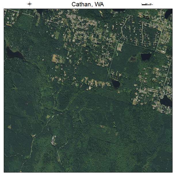 Cathan, WA air photo map
