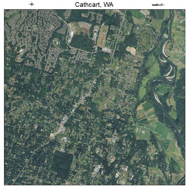 Cathcart, WA air photo map