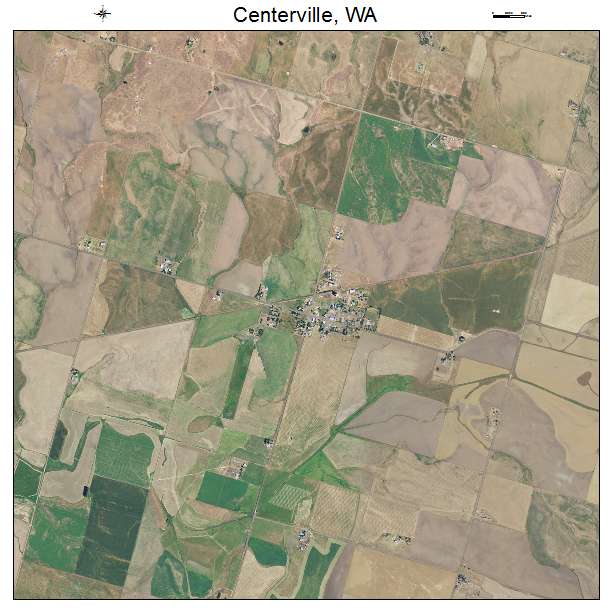 Centerville, WA air photo map
