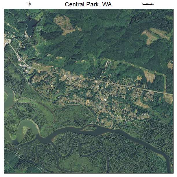 Central Park, WA air photo map