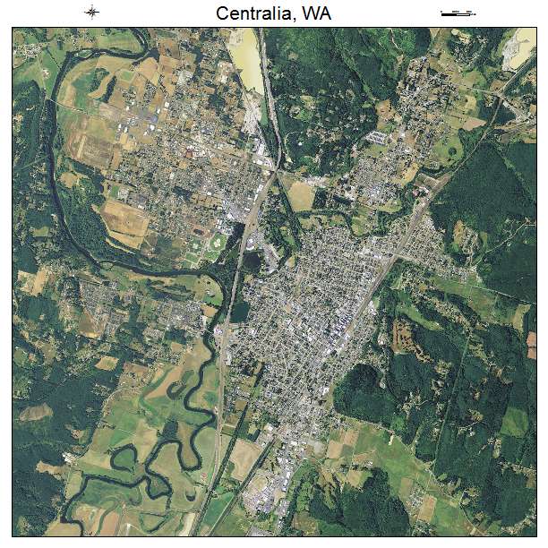 Centralia, WA air photo map