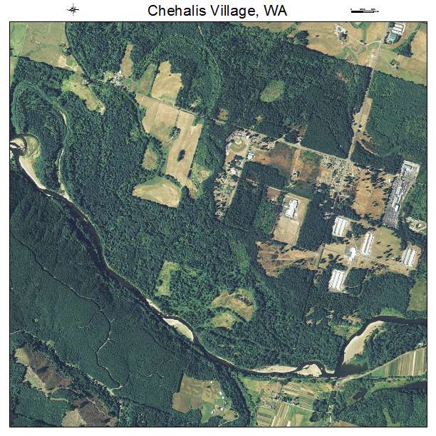 Chehalis Village, WA air photo map