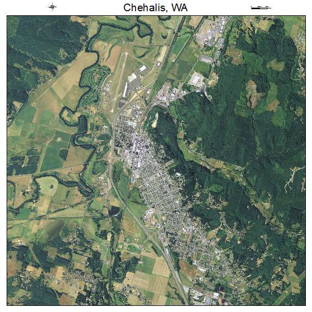 Chehalis, WA air photo map