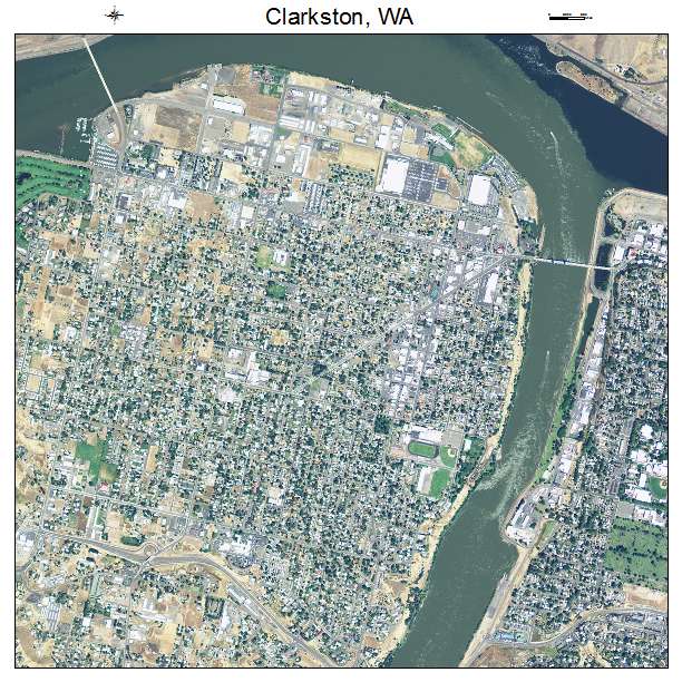 Clarkston, WA air photo map
