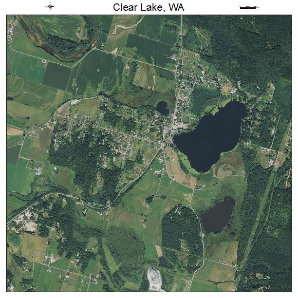 Clear Lake, WA air photo map