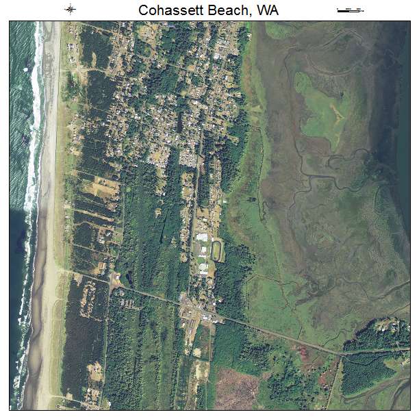 Cohassett Beach, WA air photo map