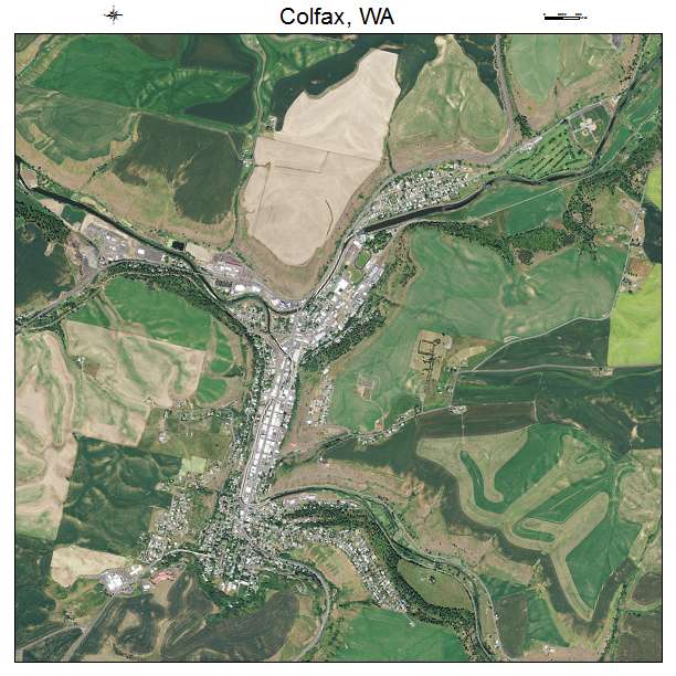 Colfax, WA air photo map