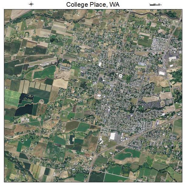 College Place, WA air photo map