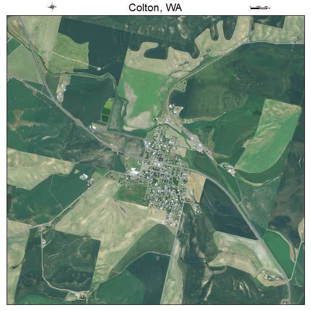 Colton, WA air photo map