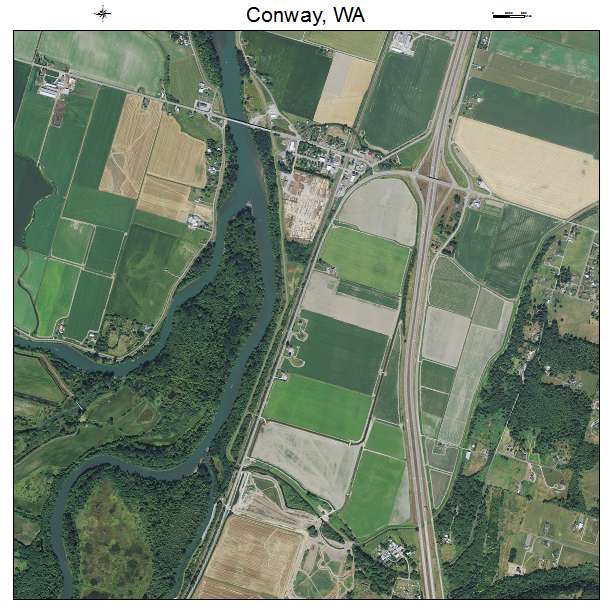 Conway, WA air photo map