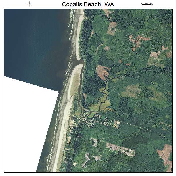 Copalis Beach, WA air photo map