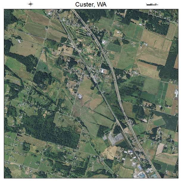 Custer, WA air photo map